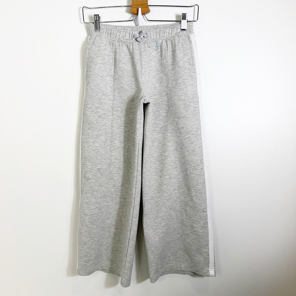 Abercrombie Kids YPB Pants Girls 11/12 Gray Wide Leg Active Stripe Sweatpants